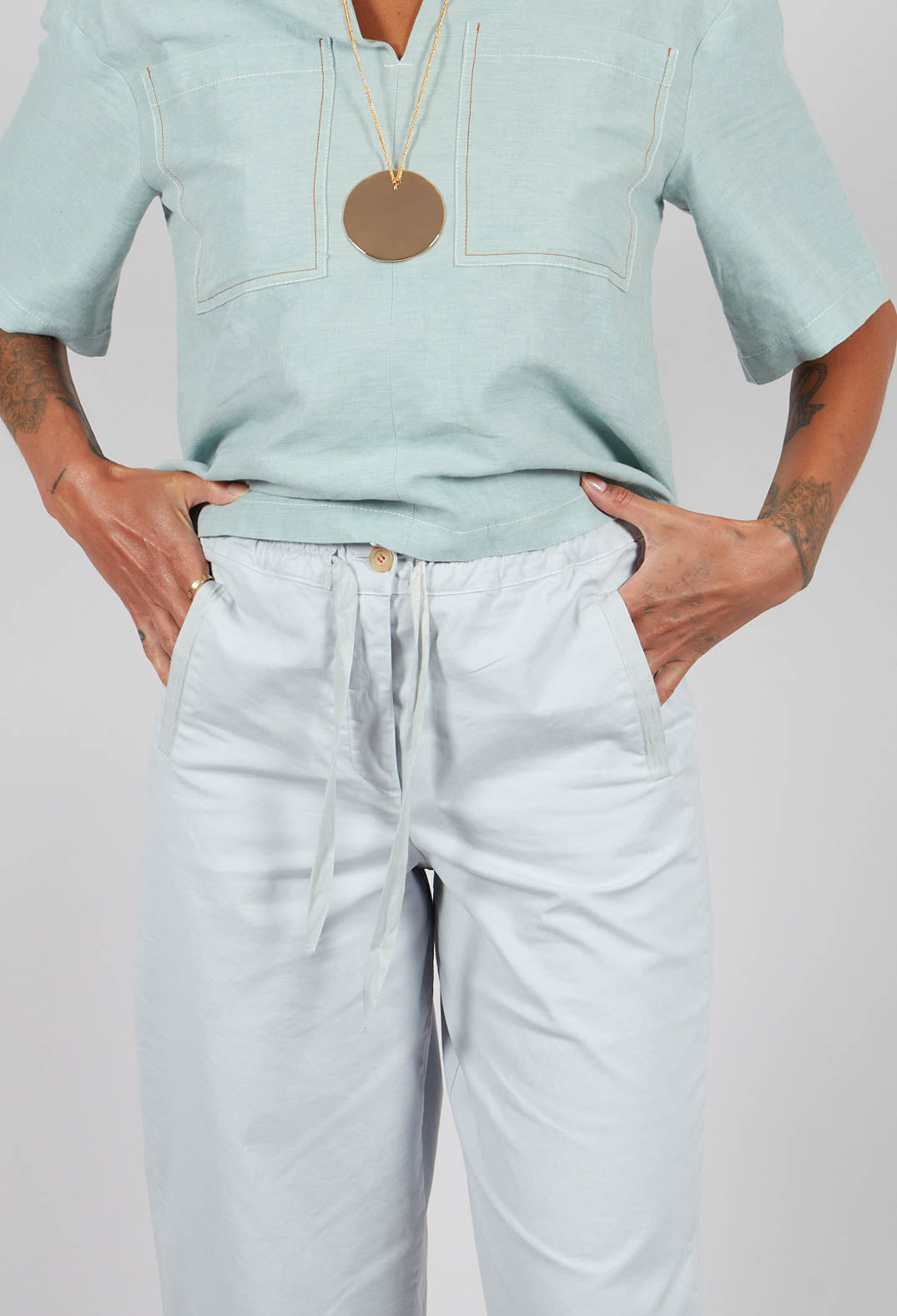 Persephone Trousers in Pearl