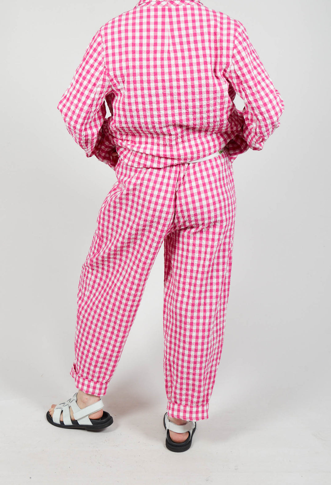 Paris Trousers in Azalea Check