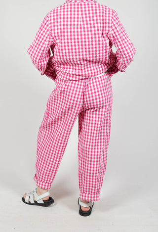 Paris Trousers in Azalea Check