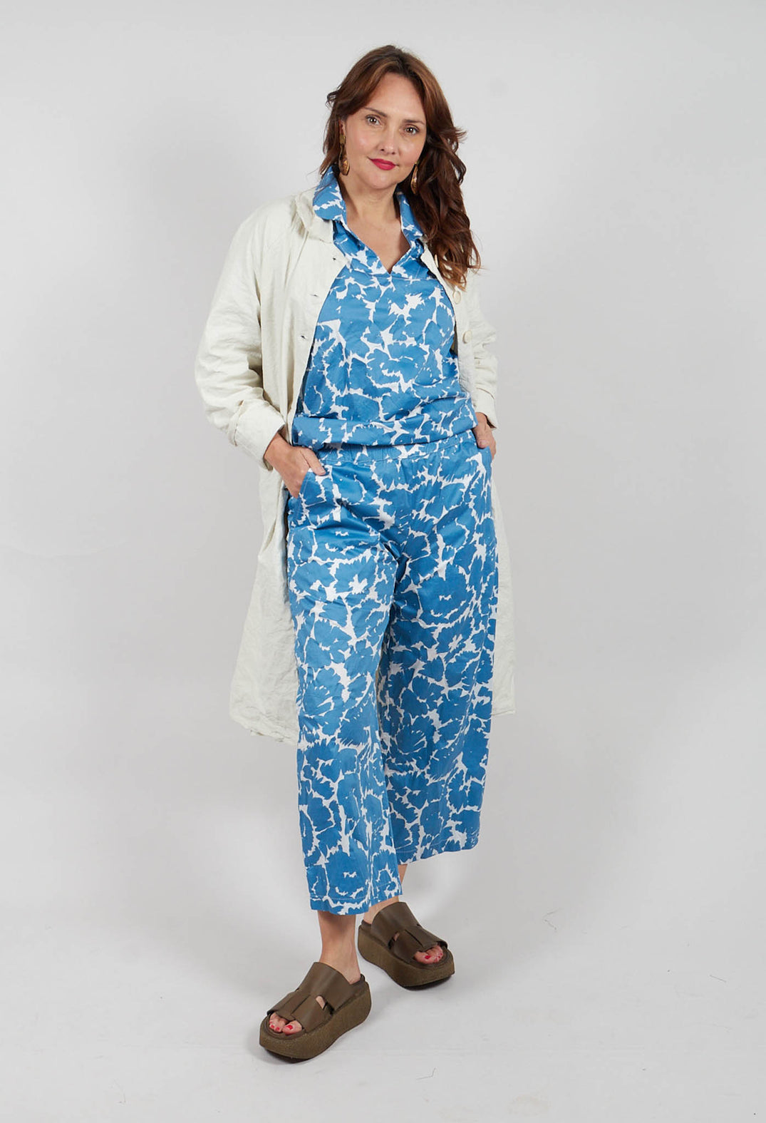 Wide Leg Trouser in Flowers