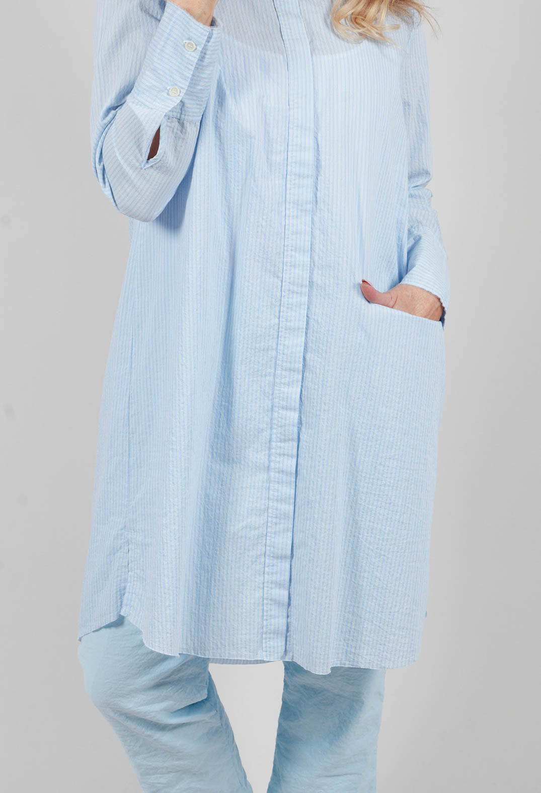 Longline Shirt in Stripe