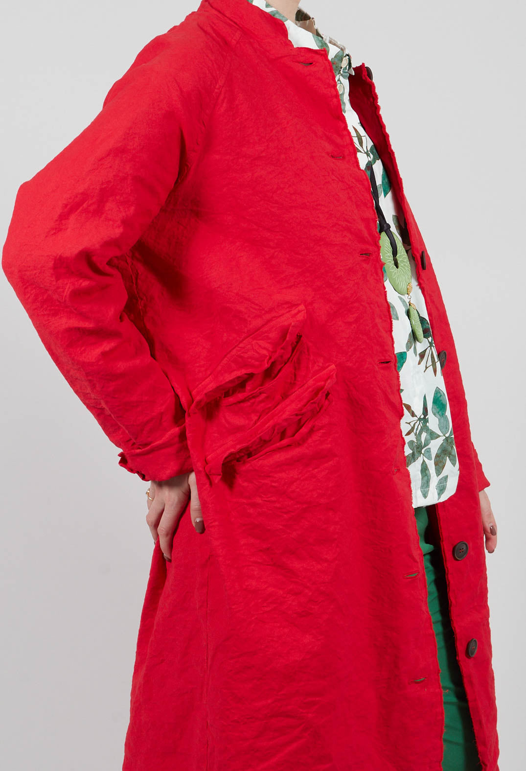 Full Length Coat in Pomodoro