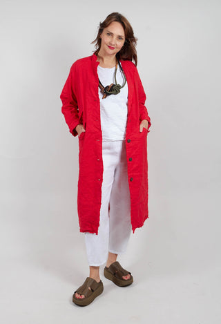 Full Length Coat in Pomodoro