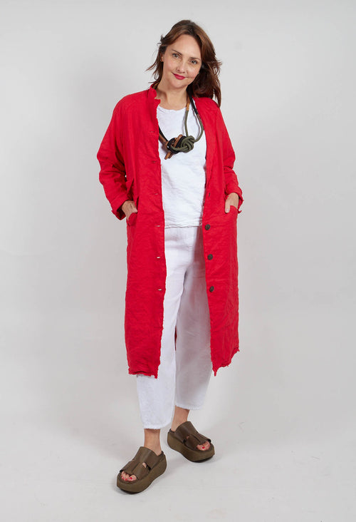 Full Length Coat in Pomodoro