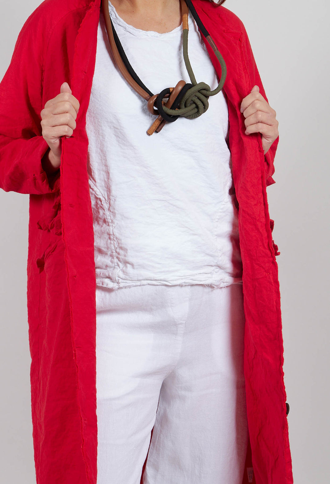 Full Length Coat in Pomodoro