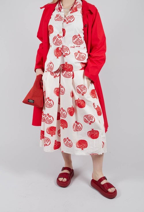 Patterened Cotton Skirt in Print