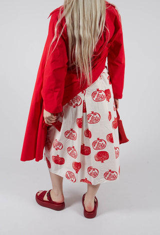 Patterened Cotton Skirt in Print