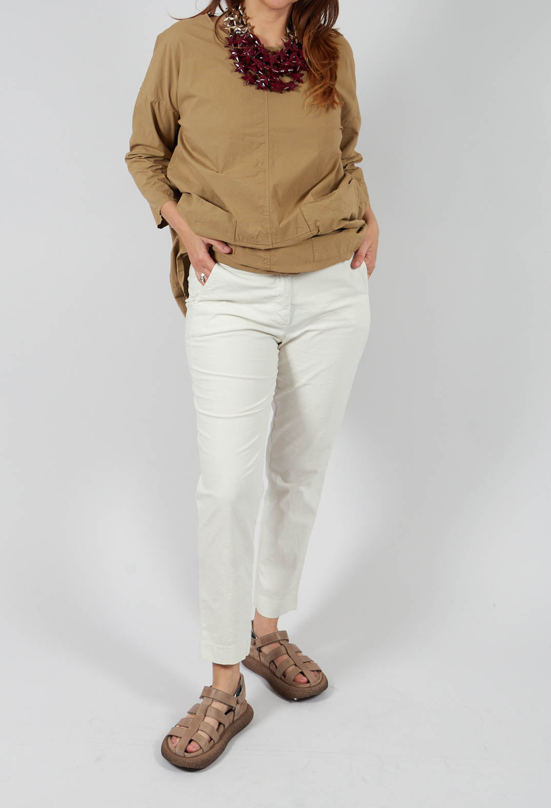 Trousers in Chalk