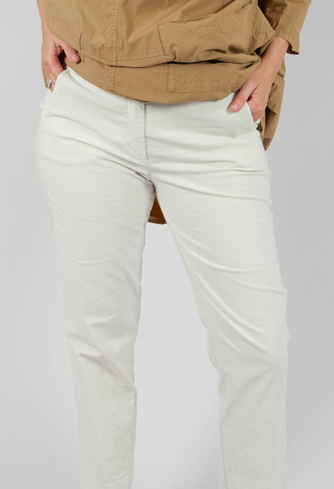 Trousers in Chalk
