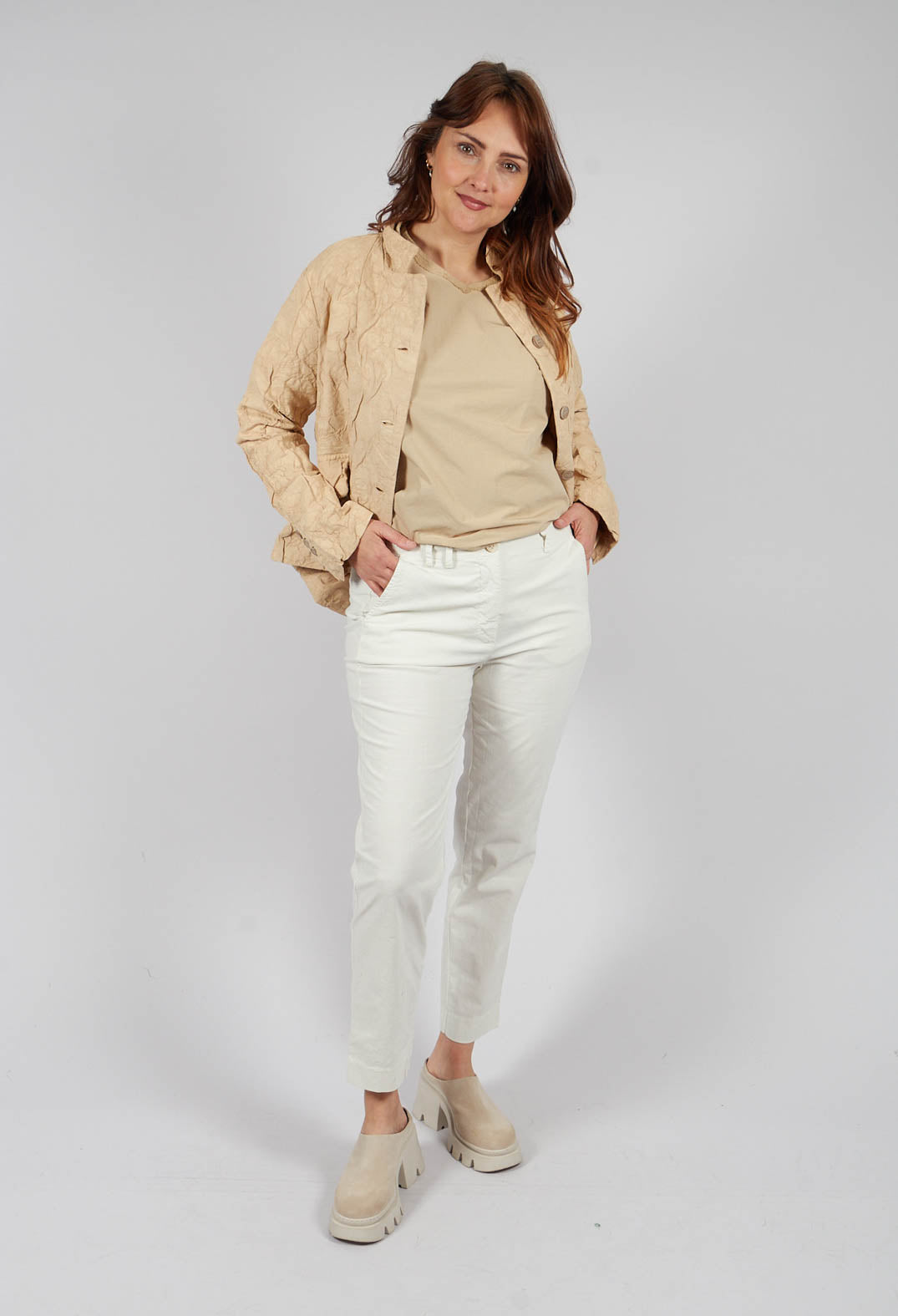 Trousers in Chalk