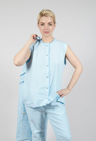 Sleeveless A-Line Top in Cielo
