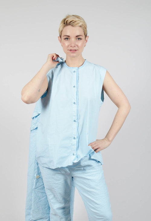 Sleeveless A-Line Top in Cielo
