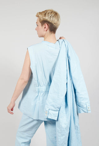 Sleeveless A-Line Top in Cielo