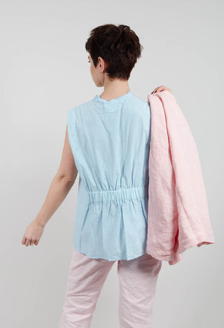 Sleeveless A-Line Top in Cielo