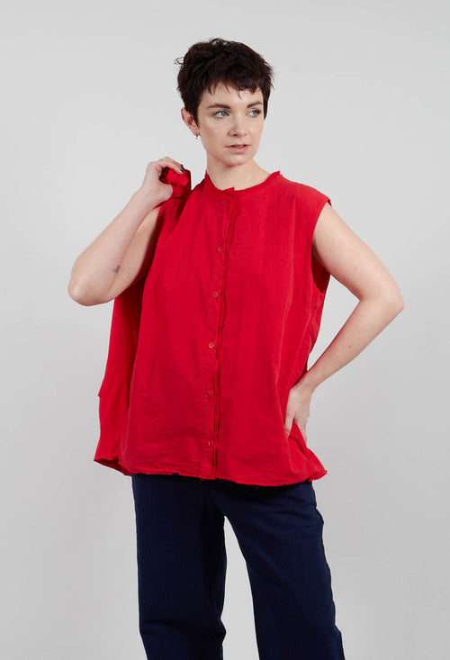 Sleeveless A-Line Top in Pomodoro
