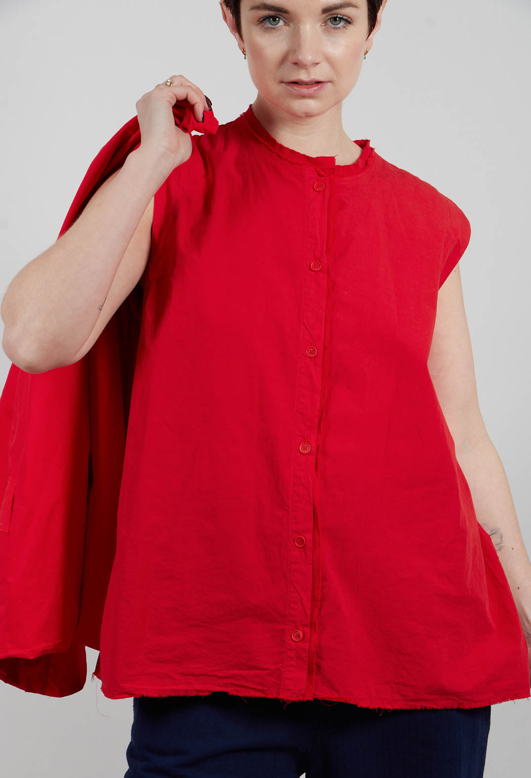Sleeveless A-Line Top in Pomodoro