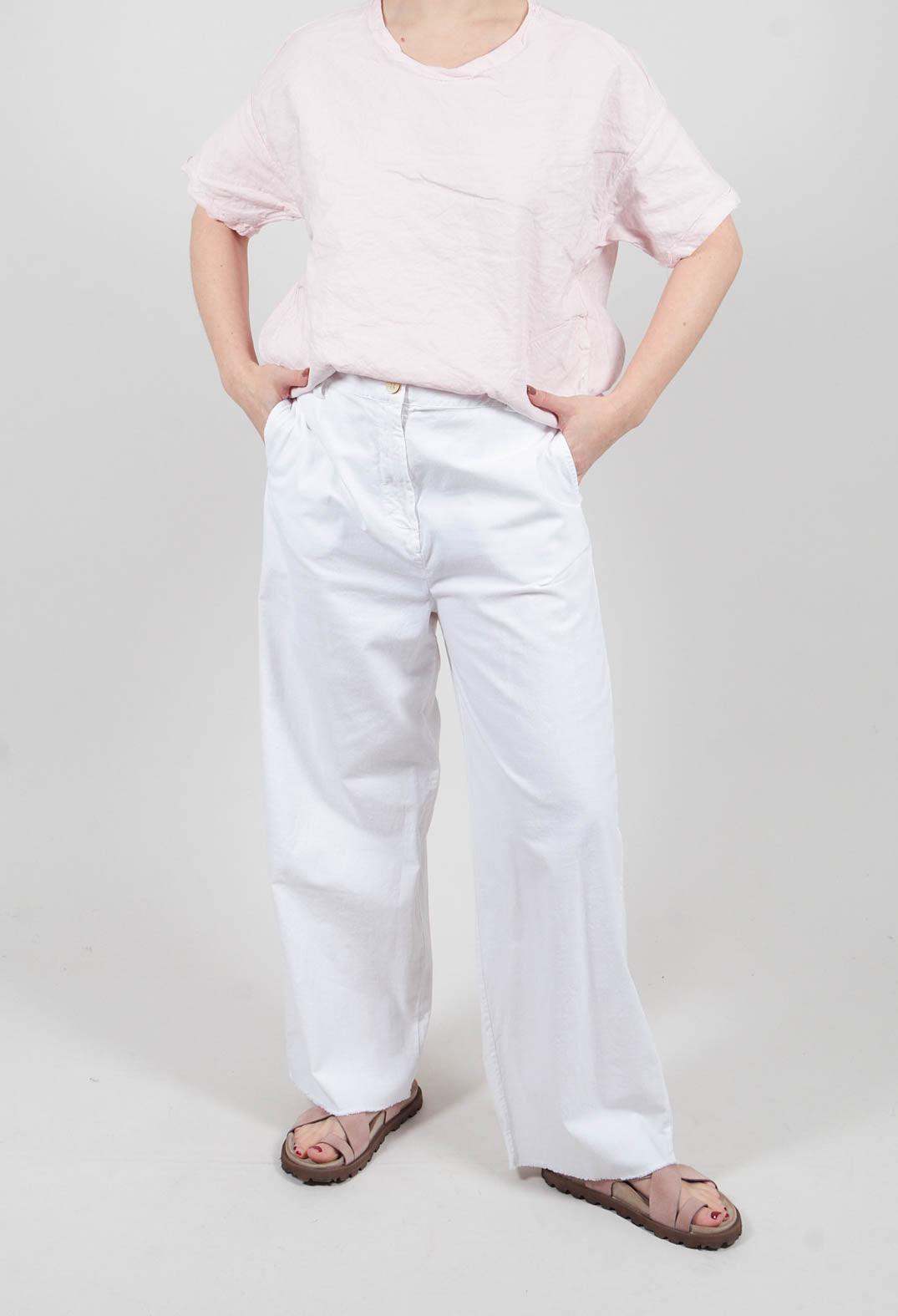 Wide Leg Trouser in White