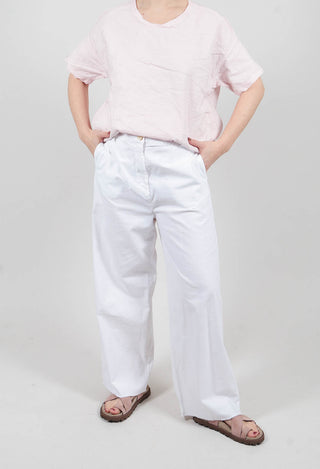 Wide Leg Trouser in White