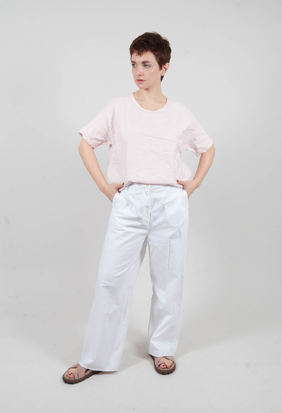 Wide Leg Trouser in White