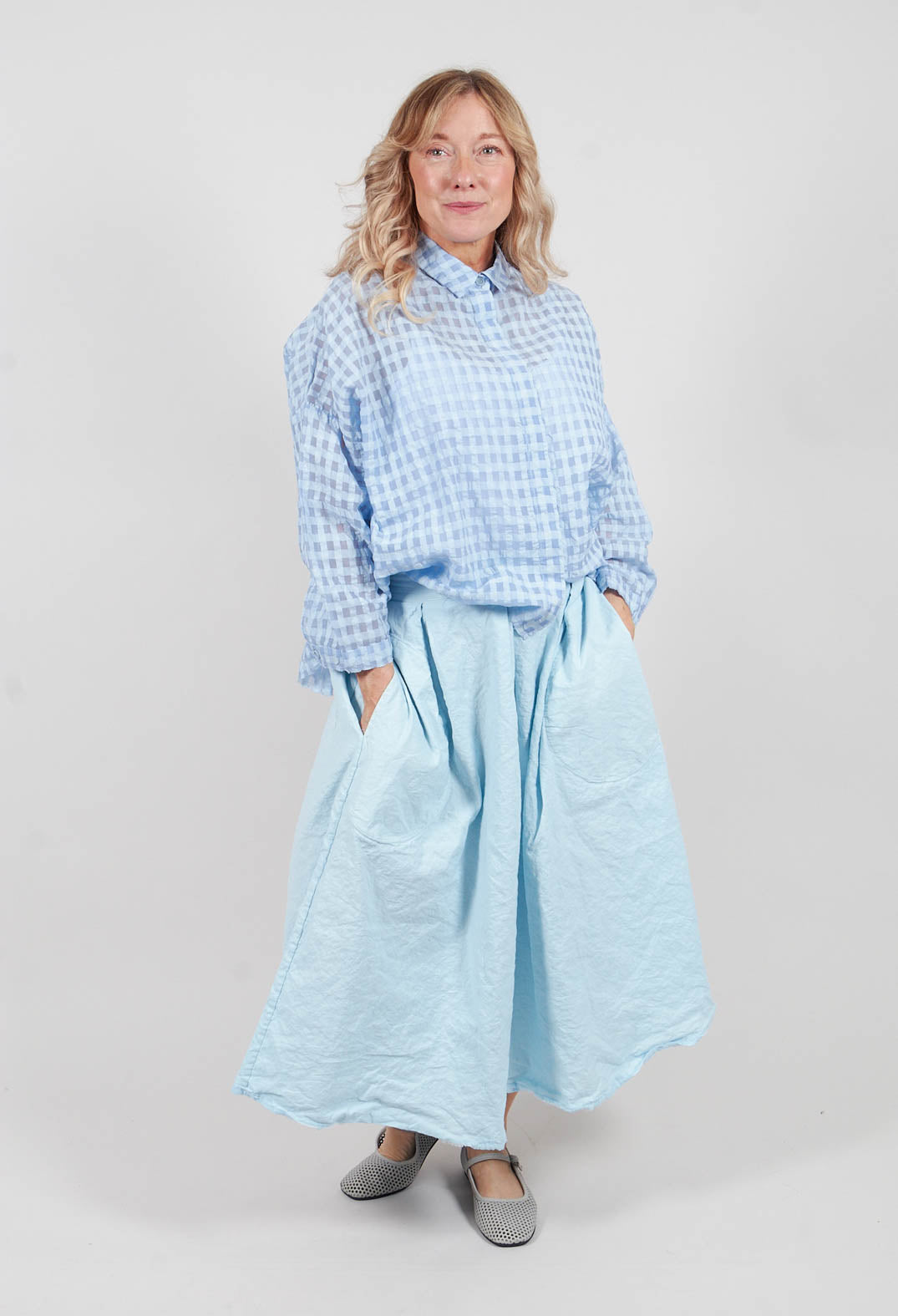 A Line Skirt in Cielo