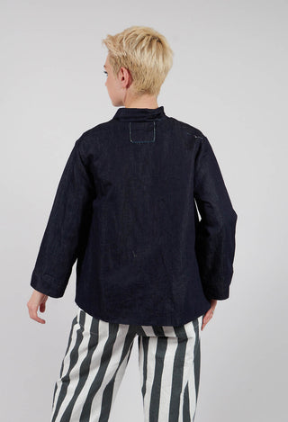 Tie Front Jacket in Denim