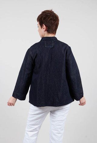 Tie Front Jacket in Denim