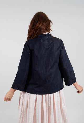 Tie Front Jacket in Denim