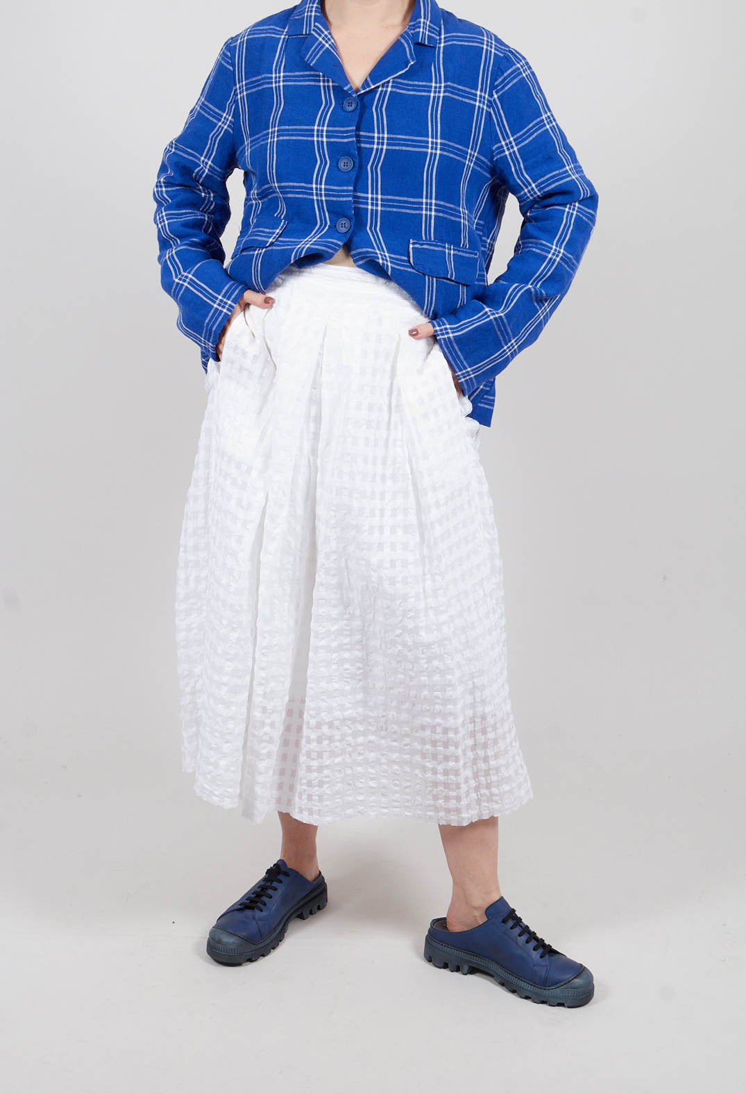 Gathered Skirt in White