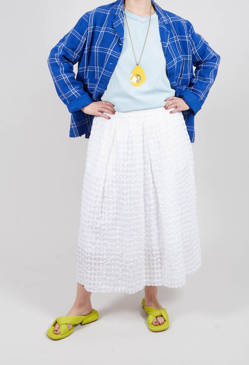 Gathered Skirt in White