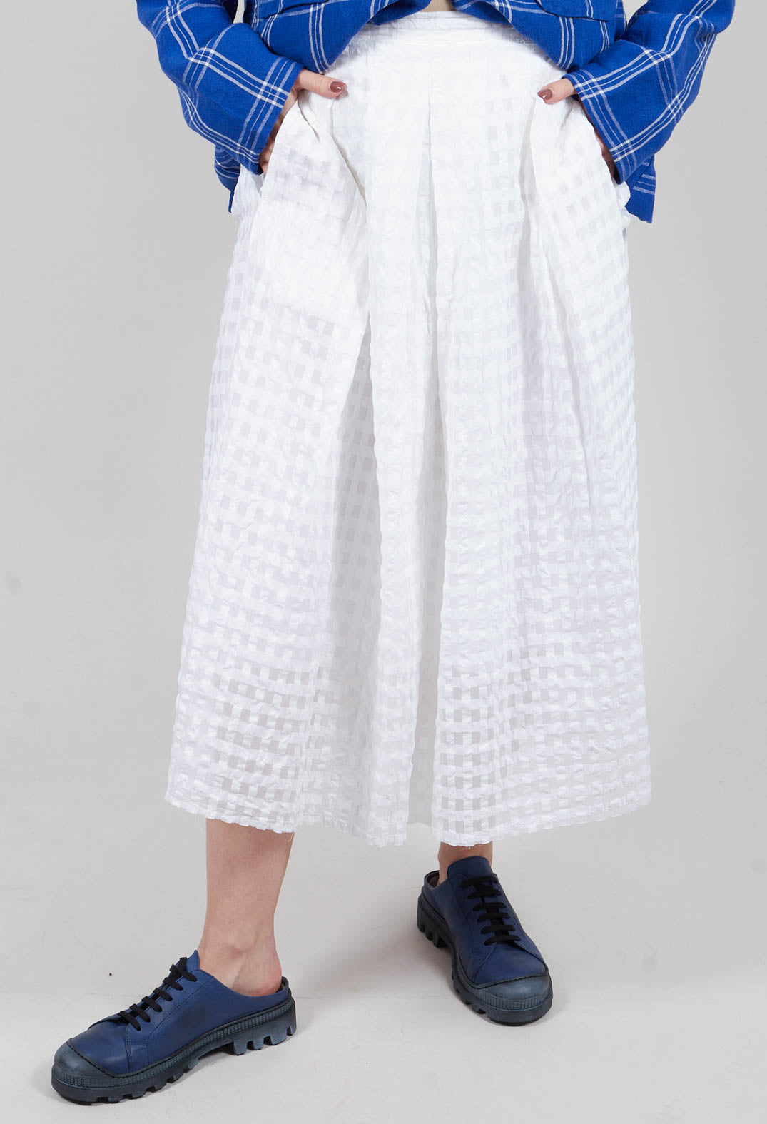 Gathered Skirt in White