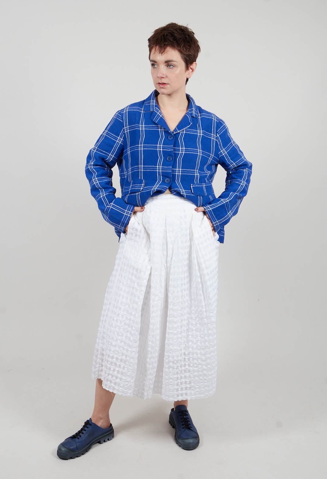 Gathered Skirt in White