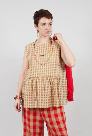Peplum Vest Top in Juta