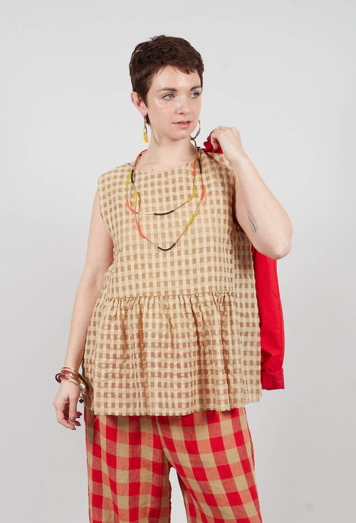 Peplum Vest Top in Juta