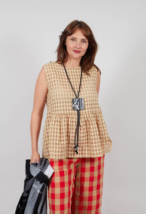 Peplum Vest Top in Juta