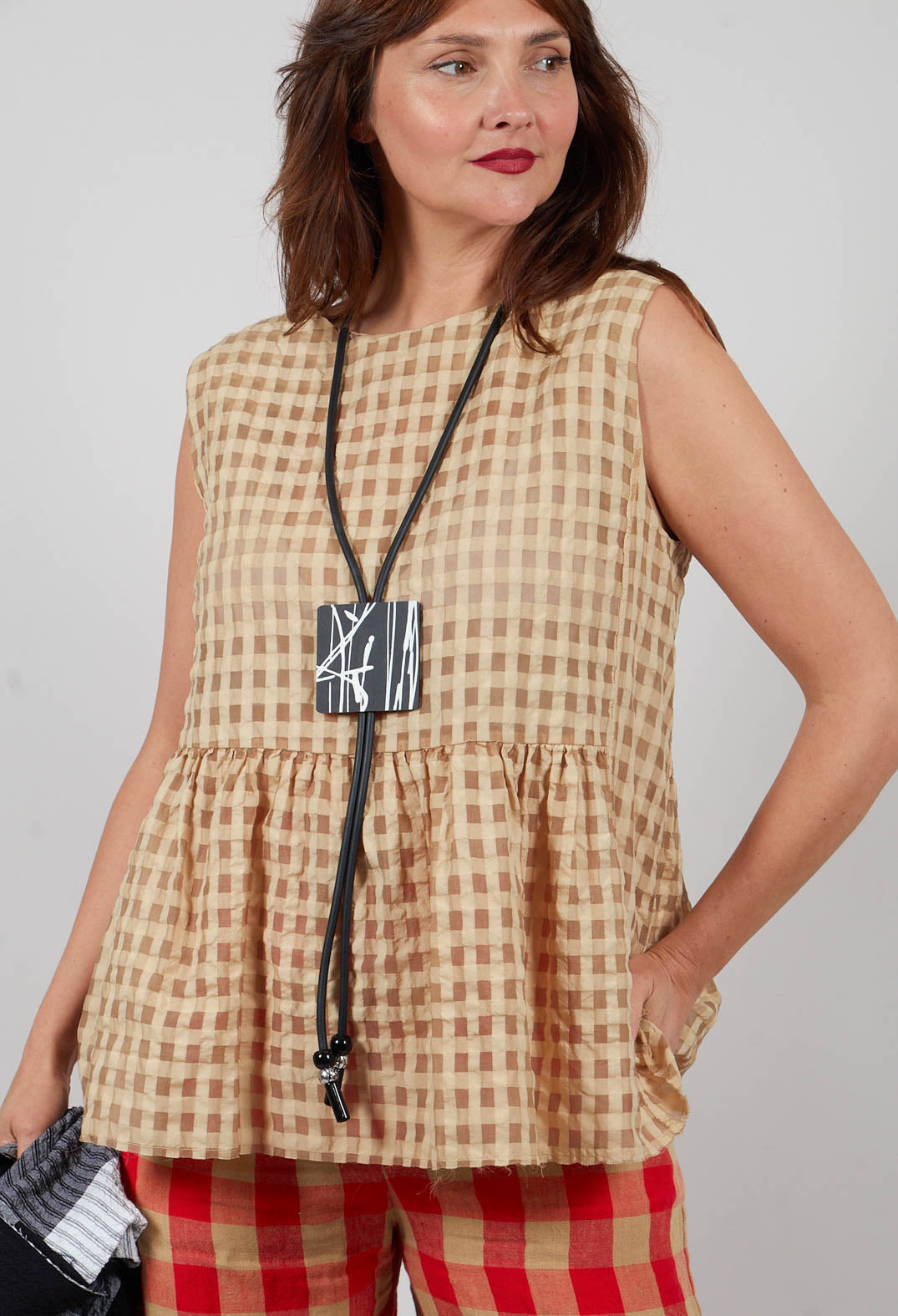 Peplum Vest Top in Juta