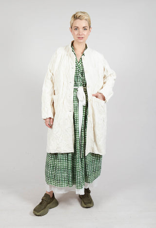 Crinkle Fabric Coat in Chalk