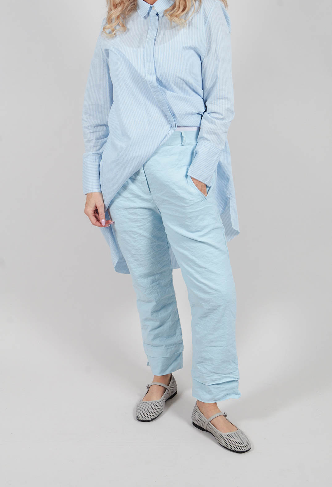 Straight Leg Trouser in Cielo