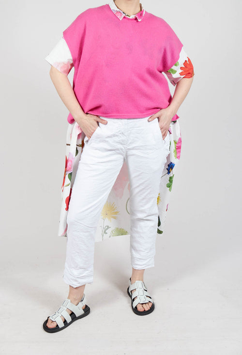 Straight Leg Trouser in White