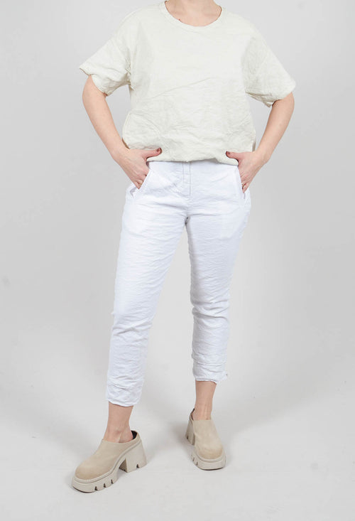 Straight Leg Trouser in White