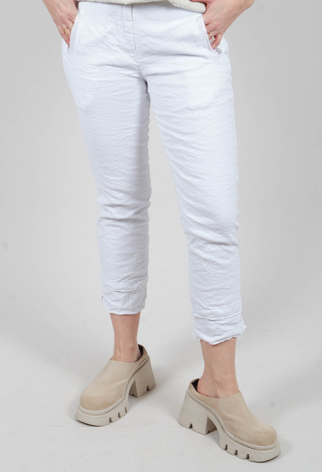 Straight Leg Trouser in White