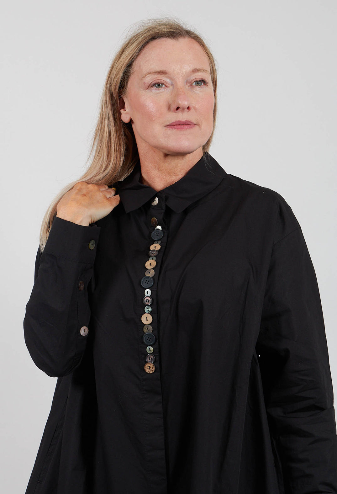 Shirt Dress in Black