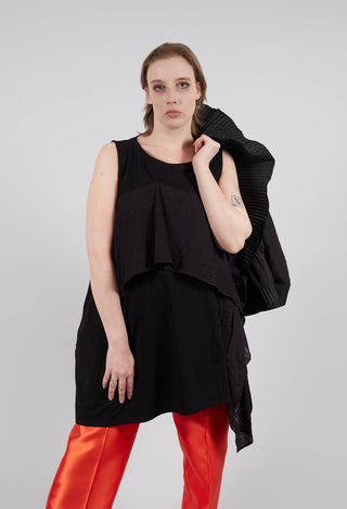 Sleeveless Tunic Dress in Black