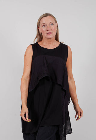 Sleeveless Tunic Dress in Black