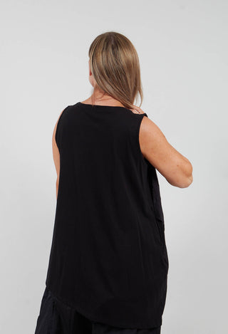 Sleeveless Tunic Dress in Black