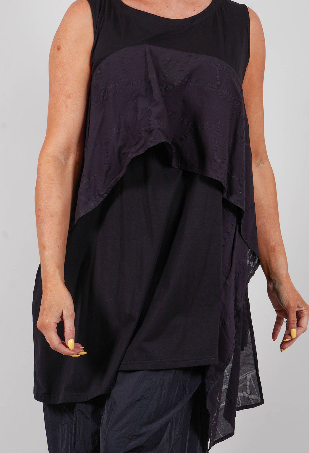 Sleeveless Tunic Dress in Black