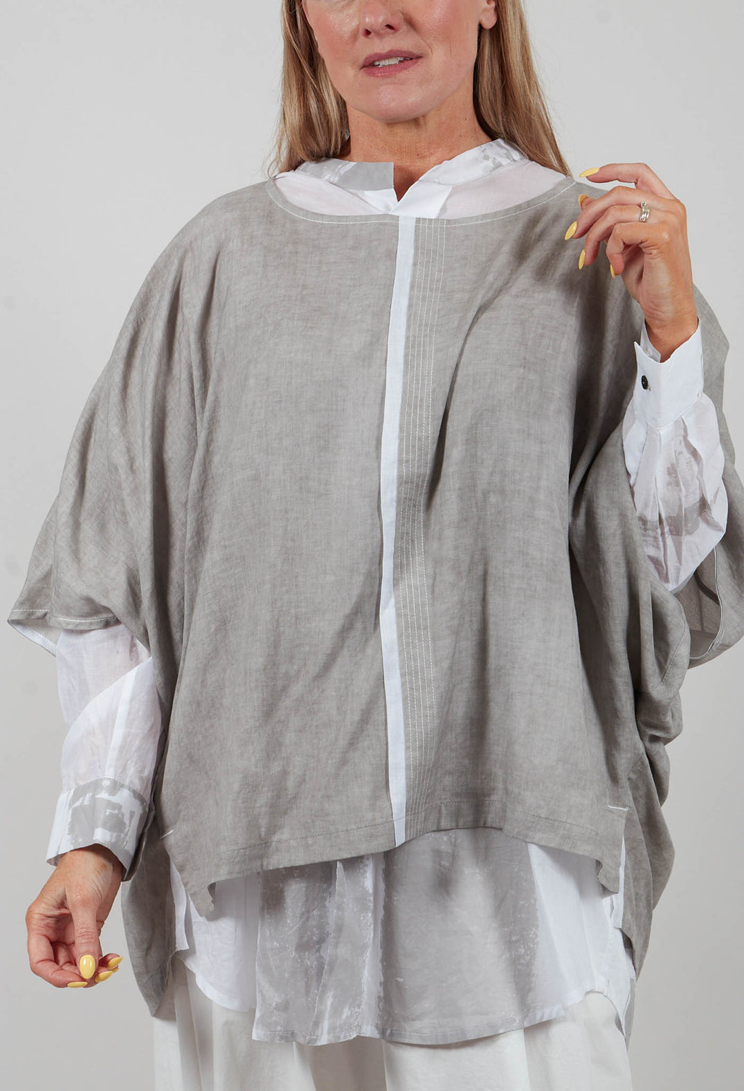 Loose Fit Tunic Top in Beige