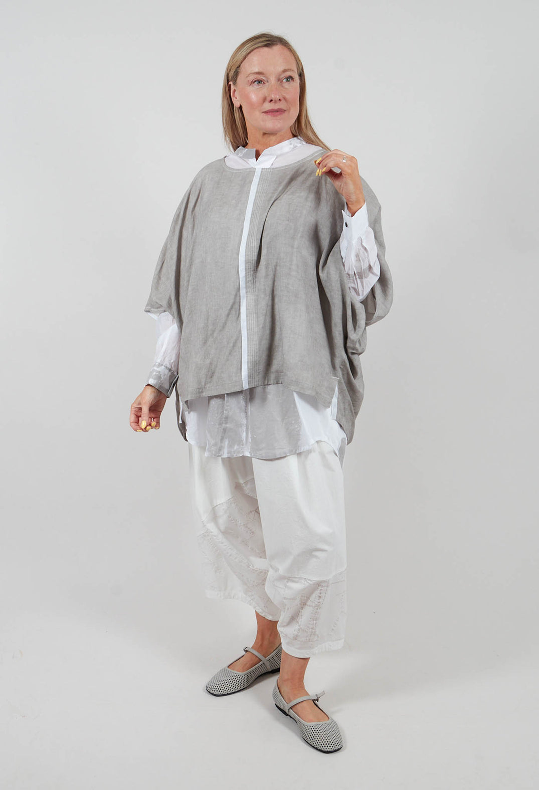 Loose Fit Tunic Top in Beige