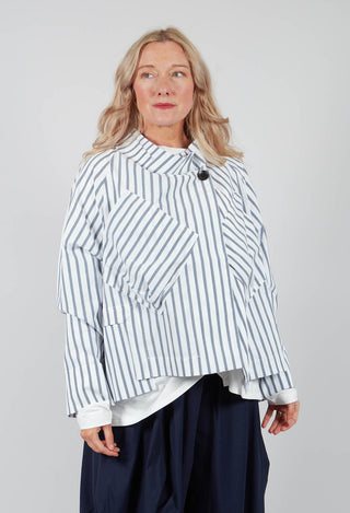 Lightweight Striped Jacket in White