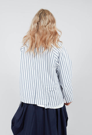 Lightweight Striped Jacket in White