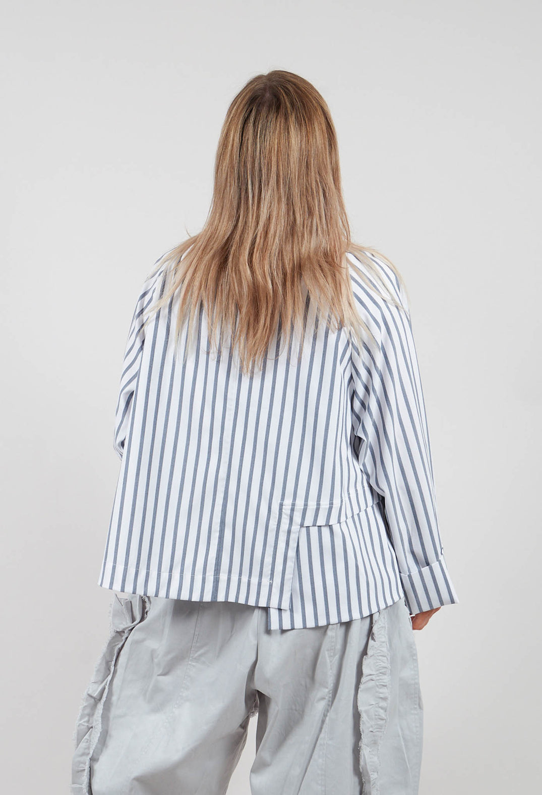 Lightweight Striped Jacket in White